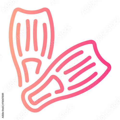 flippers Line Gradient Icon