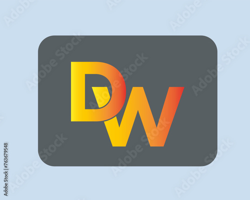 DW logo. DW creative initial latter logo.DW abstract.DW Monogram logo design.Creative and unique alphabet latter logo.