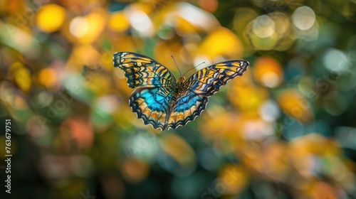Colorful Butterfly Flying Through the Air