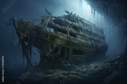 The ethereal beauty of a shipwreck embraced by the tumultuous oceantechnologysci fineon