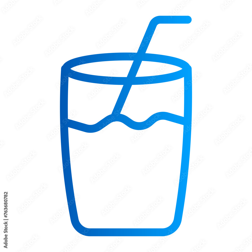 This is the Glass icon from the Party and Celebration icon collection with an outline gradient style This is the Glass icon from the Party and Celebration icon collection with an outline gradient style
