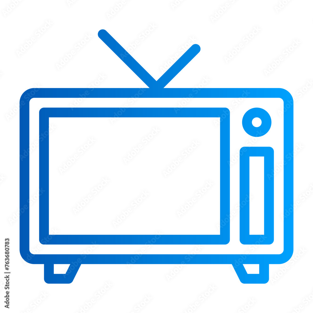 This is the Television icon from the Party and Celebration icon collection with an outline gradient style This is the Television icon from the Party and Celebration icon collection with an outline gradient style