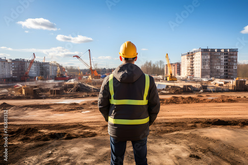 construction workers at construction site