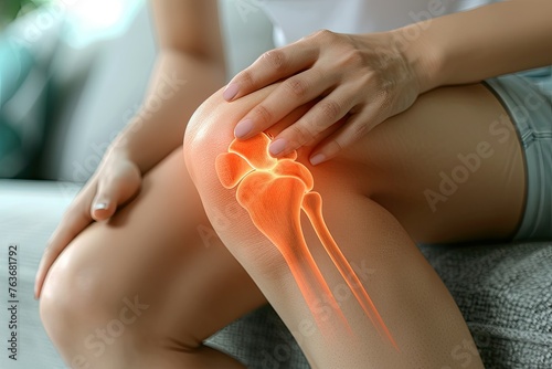 Radiant Knee: A Stunning Digital Composite of a Woman's Highlighted Joint
