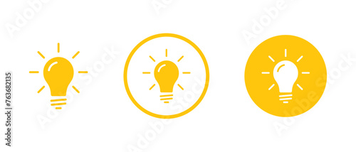 Light bulb icon set