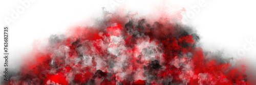 red white black smoke explosion effect © irham