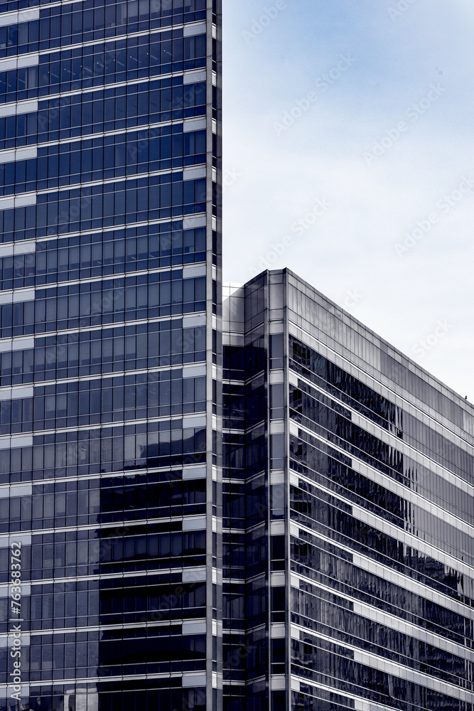 Skyscrapper with abstract windows. Modern architecture facade Skyscrapper with abstract windows. Modern architecture facade