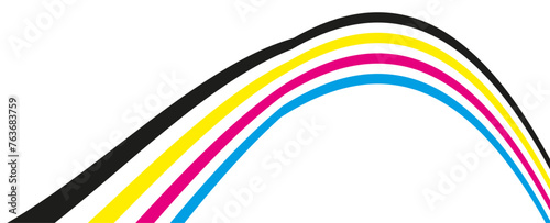 CMYK Stripe Line Swoosh Element Background Design. suit for banner  cover  poster  flyer  brochure  website  backdrop. vector Illustration