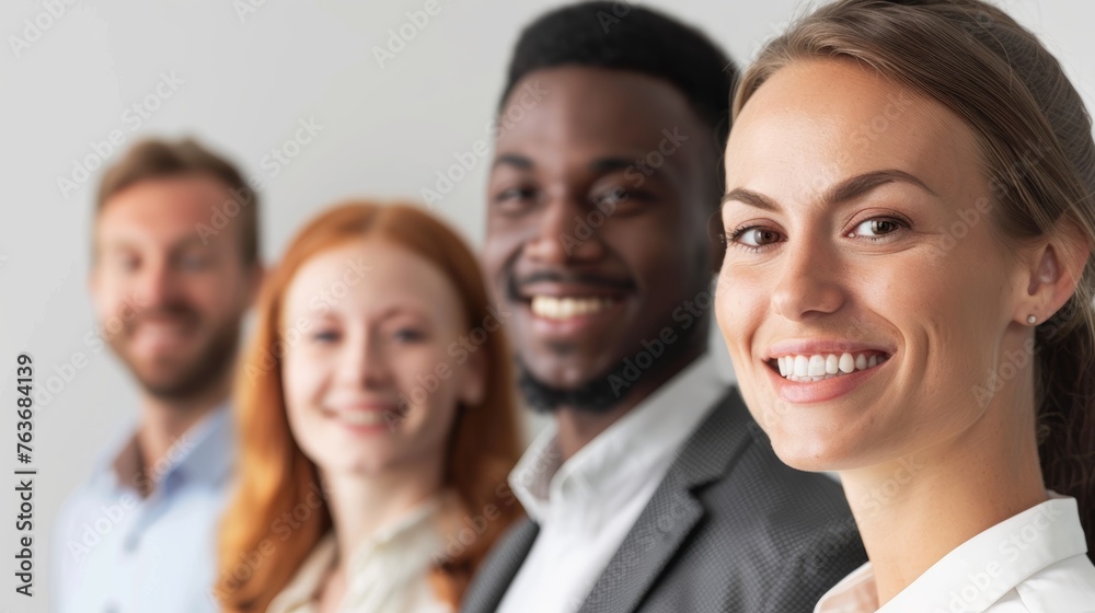 a photo portrait of a group of a diverse and equal workers people team in a business. standing close to each other. isolated on white background with blank copy space for custom text a photo portrait of a group of a diverse and equal workers people team in a business. standing close to each other. isolated on white background with blank copy space for custom text