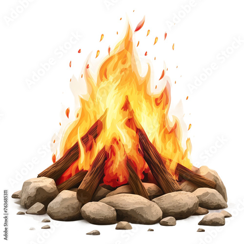 bonfire icon isolated on white background
