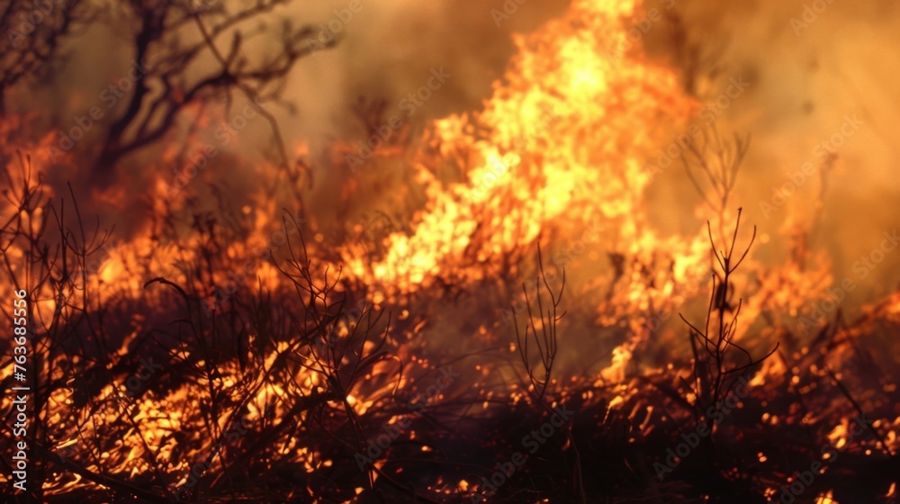 The fires fierce energy is evident in the blazing lines that stretch towards the sky determined to consume everything in its path. The fires fierce energy is evident in the blazing lines that stretch towards the sky determined to consume everything in its path.