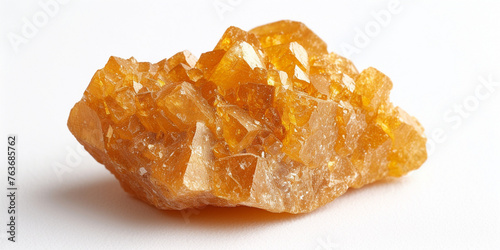 Gold Nugget, Gold Deposit, Gold Stone, Gold Crystal, with White Background
