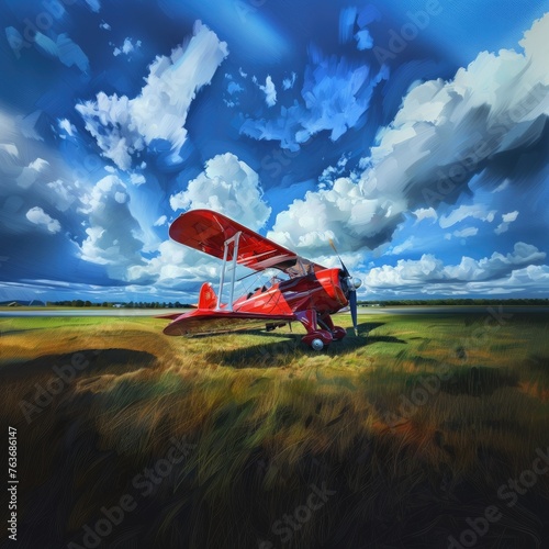 Vintage Pitts S-1 Special: A Classic Beauty Resting on a Serene Grass Airfield photo