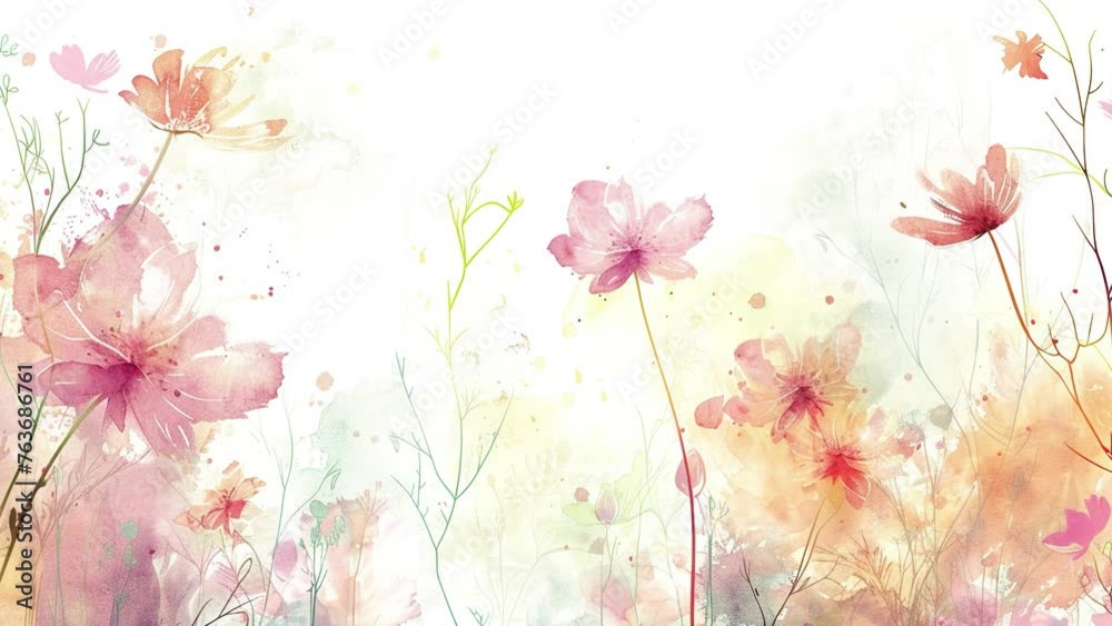 watercolor floral background