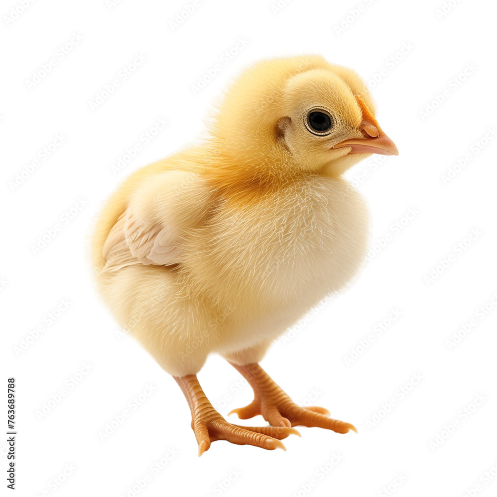 Fototapeta premium baby chicken isolated on white.