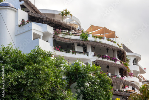 Puerto Vallarta, Jalisco , Mexico, January 30th, 2024: Conchas Chinas neighborhood colonial architecture