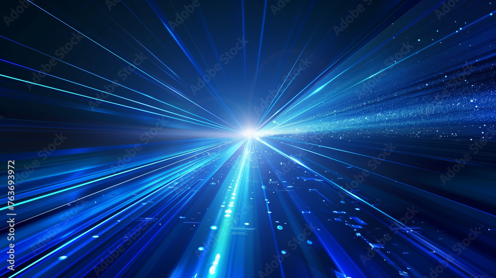 Vector Abstract, science, futuristic, energy technology concept. Digital image of light rays, stripes lines with blue light, speed and motion blur over dark blue background Vector Abstract, science, futuristic, energy technology concept. Digital image of light rays, stripes lines with blue light, speed and motion blur over dark blue background