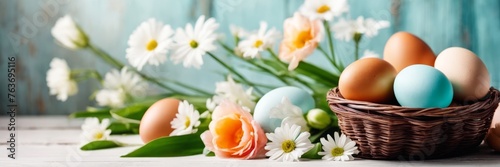 Assorted easter eggs beautifully painted in a delightful array of vibrant and eye catching colors