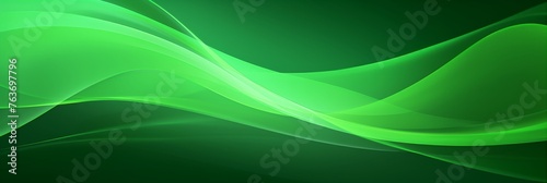 green background with waves banner