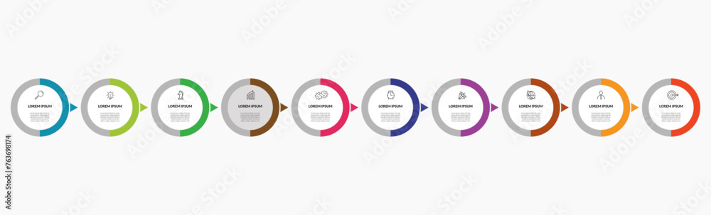 Vector Infographic design business template with icons and 10 options or steps. square design or diagram Vector Infographic design business template with icons and 10 options or steps. square design or diagram