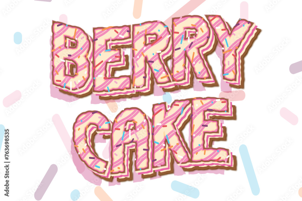 Sprinkle Cake Text Effect