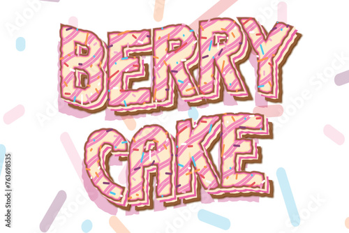 Sprinkle Cake Text Effect