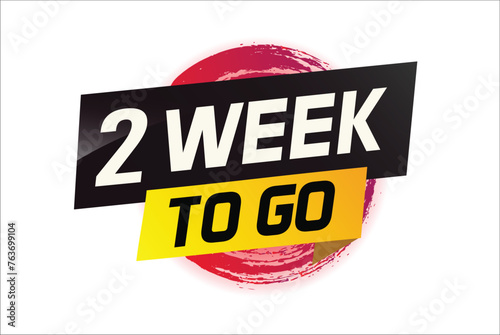 2 week to go word concept vector illustration and 3d style for use landing page, template, ui, web, mobile app, poster, banner, flyer, background, gift card, coupon

