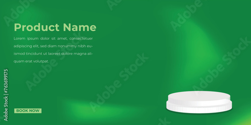 Product Promotion Design with Podium and Mesh Background