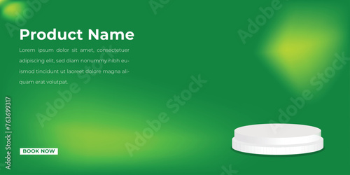 Product Promotion Design with Podium and Mesh Background