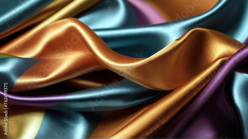 metallic texture satin fabric colorful