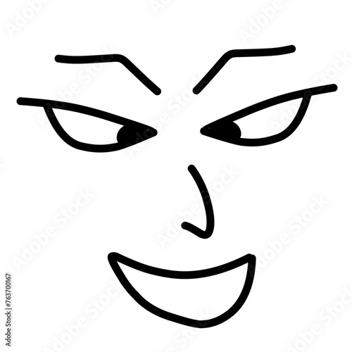 cute cartoon facial expression
