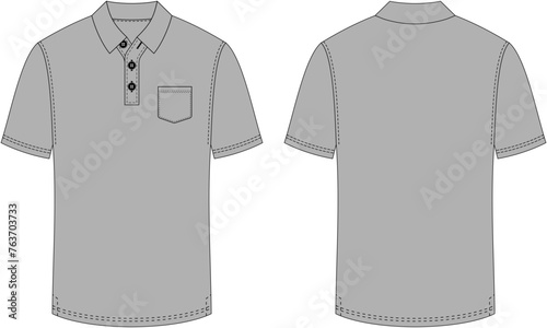Poloshirt Short Sleeves with Pocket