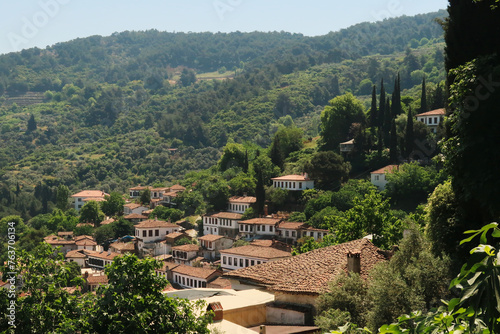 View onto some houses of the beautiful town of Sirince, Izmir province, Turkey