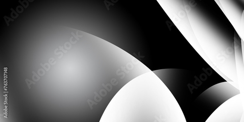 Graphic illustration, black and white gradient stripes curve wallpaper. Template for a website, cover, and background design. photo