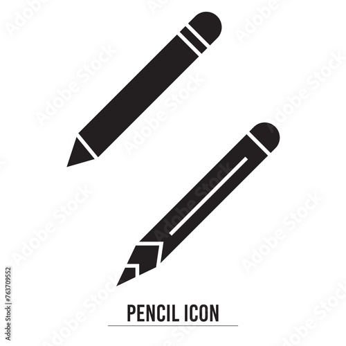 Pencil icon vector. pen sign and symbol. edit icon vector. Draw sign, flat vector element isolated on white background. Simple vector illustration for graphic and web design. In eps 10.