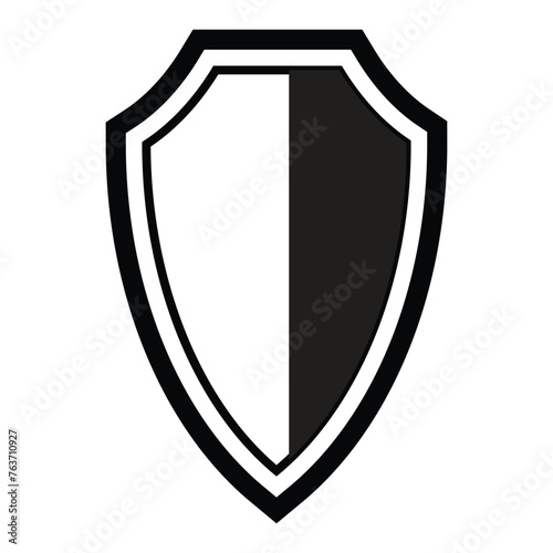 Free Download shield icon with shadow effect frame straight down vector - GFXLoad