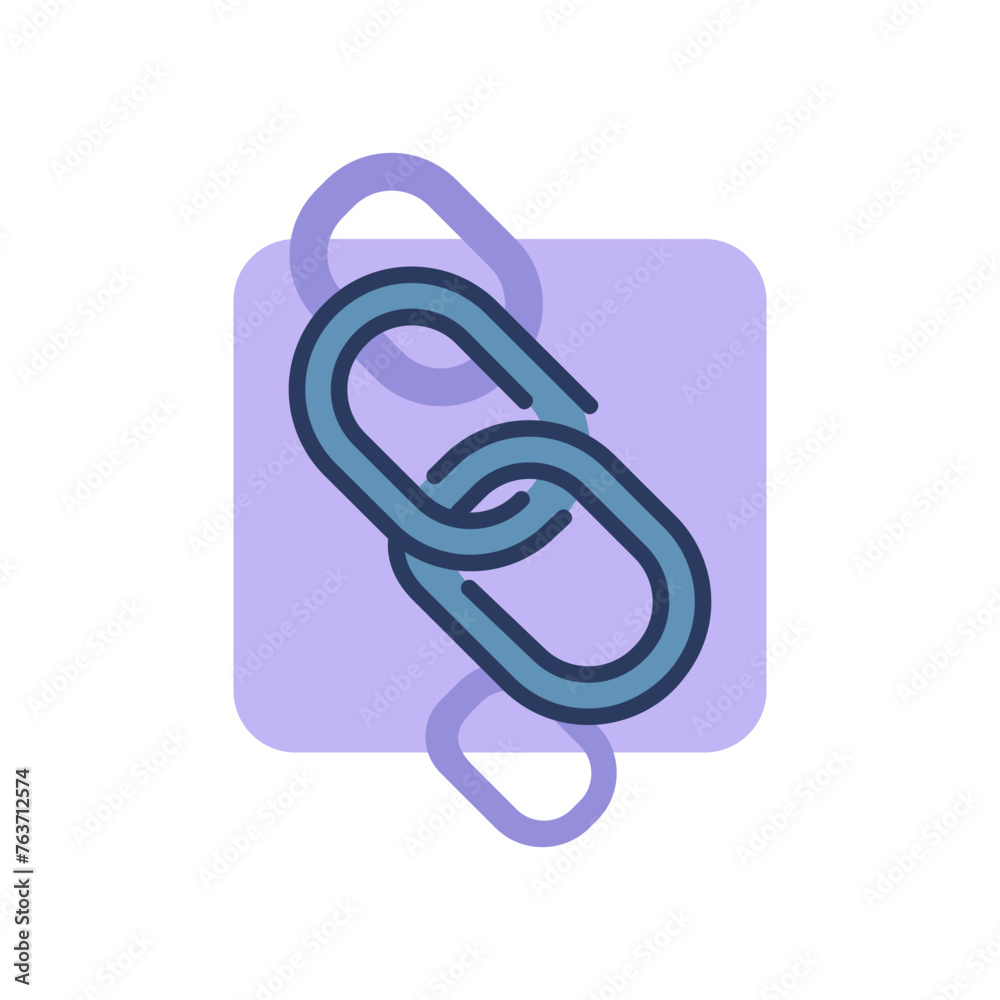 Chain link segment outline icon. Connection and linking concept. Chained element for web site or mobile app design. Chain link segment outline icon. Connection and linking concept. Chained element for web site or mobile app design.