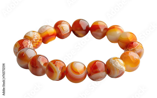 Glowing Agate Bracelet isolated on transparent Background
