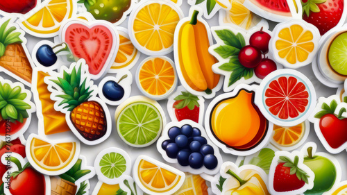 Sweet and juicy fruit illustrations. 