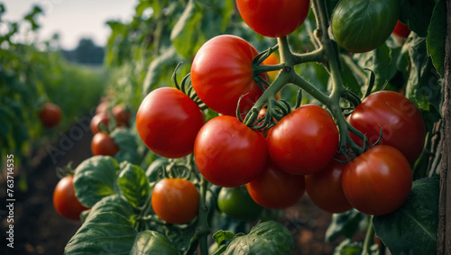 Vine ripened organic tomatoes 