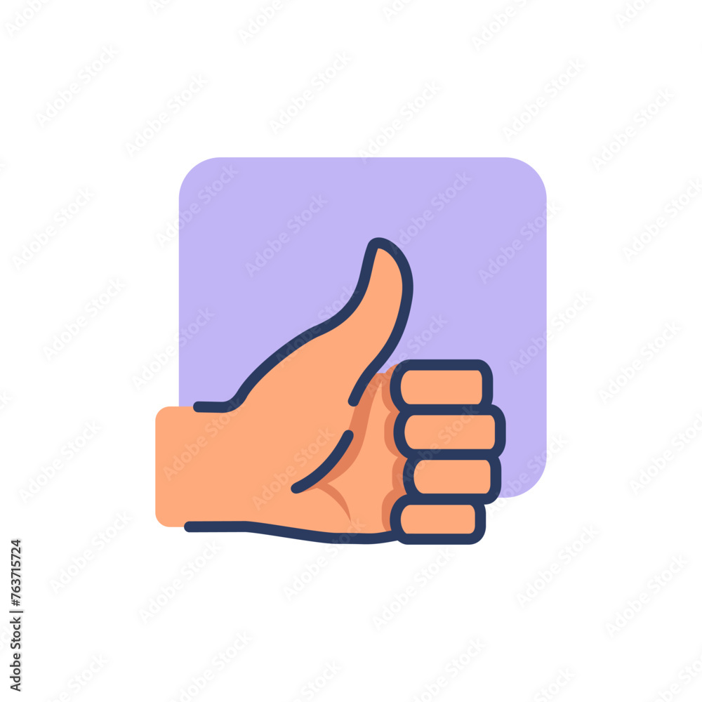 Thumb up outline icon. Approval and acceptance concept. Hand showing like symbol for web site or mobile app design. Thumb up outline icon. Approval and acceptance concept. Hand showing like symbol for web site or mobile app design.