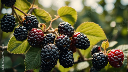 Fresh organic blackberries 