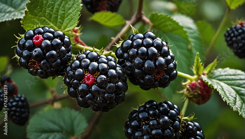 Fresh organic blackberries 