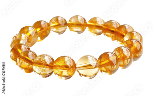 Sparkling Citrine Bracelet isolated on transparent Background