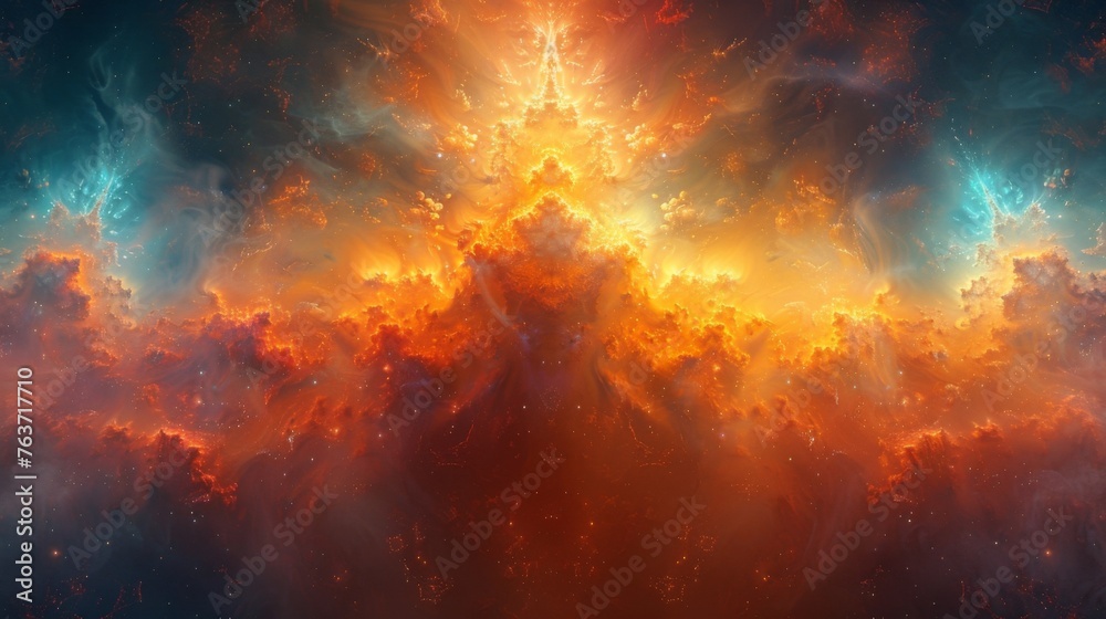 As the cosmic throne glows with a soft otherworldly light one cant help but feel both in awe and intimidated by the presence of the universal judge.