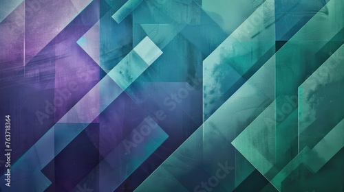 Colorful Geometry Abstract Background in Blue, Green, Purple