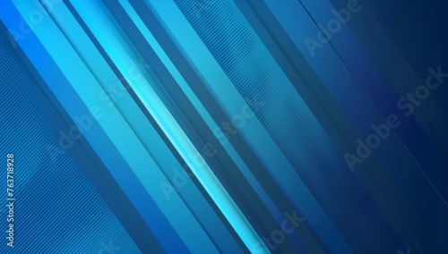 Abstract geometric background in blue with sharp diagonal lines creating a sense of motion and fluidity in a vector format.