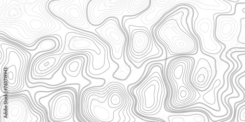 Vector topography contour map design. Vector topographic line map pattern. contour and textured background of geographic cartography terrain.