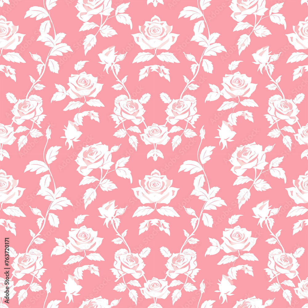 Beautiful applied floral seamless pattern