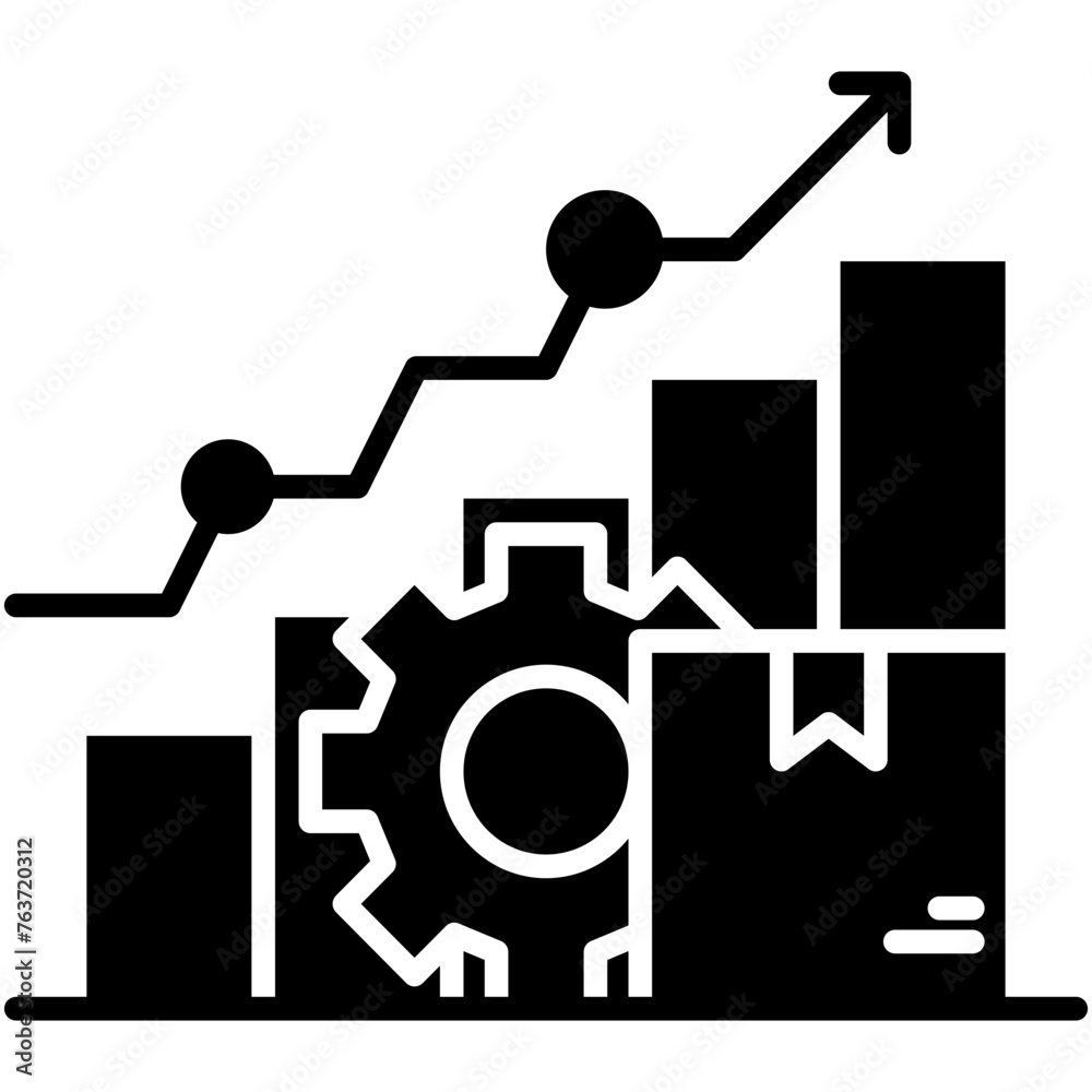 Demand Icon. Market Up Chart Pictogram Graphic Illustration. Isolated Simple Solid Icon For Infographic, App and Web Button. Demand Icon. Market Up Chart Pictogram Graphic Illustration. Isolated Simple Solid Icon For Infographic, App and Web Button.